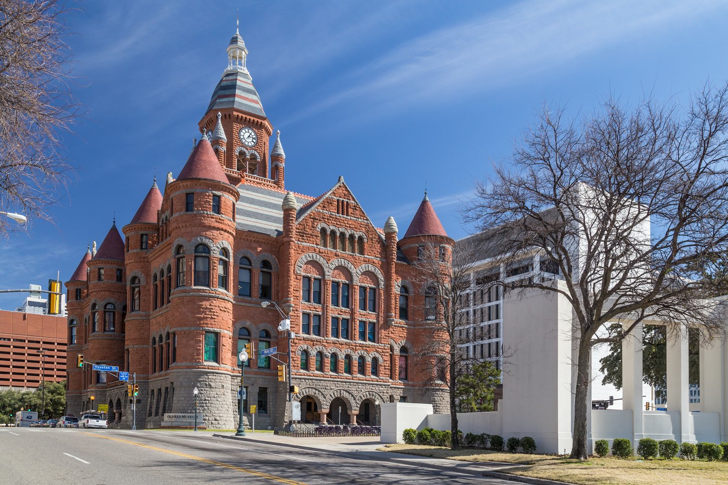 The castle-like Old Red Museum and former prison in Dallas, Texas.