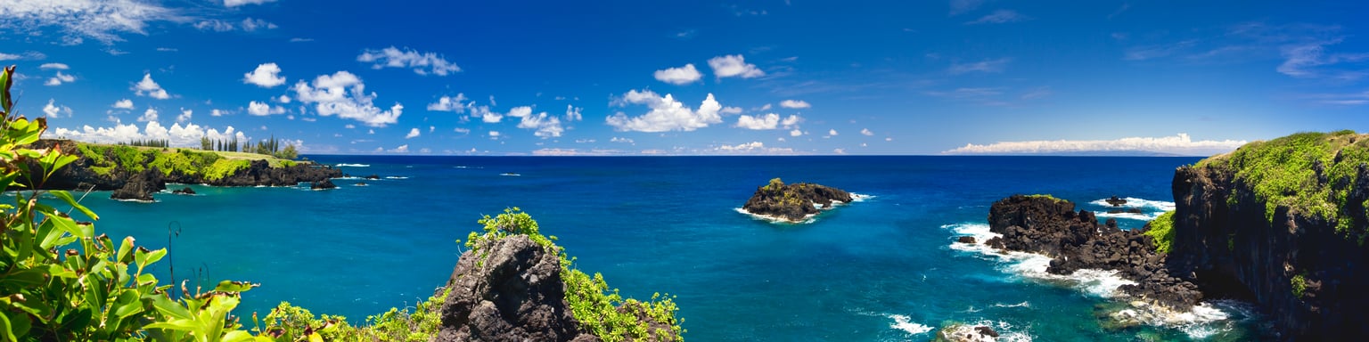 The beautiful Hawaiian coastline