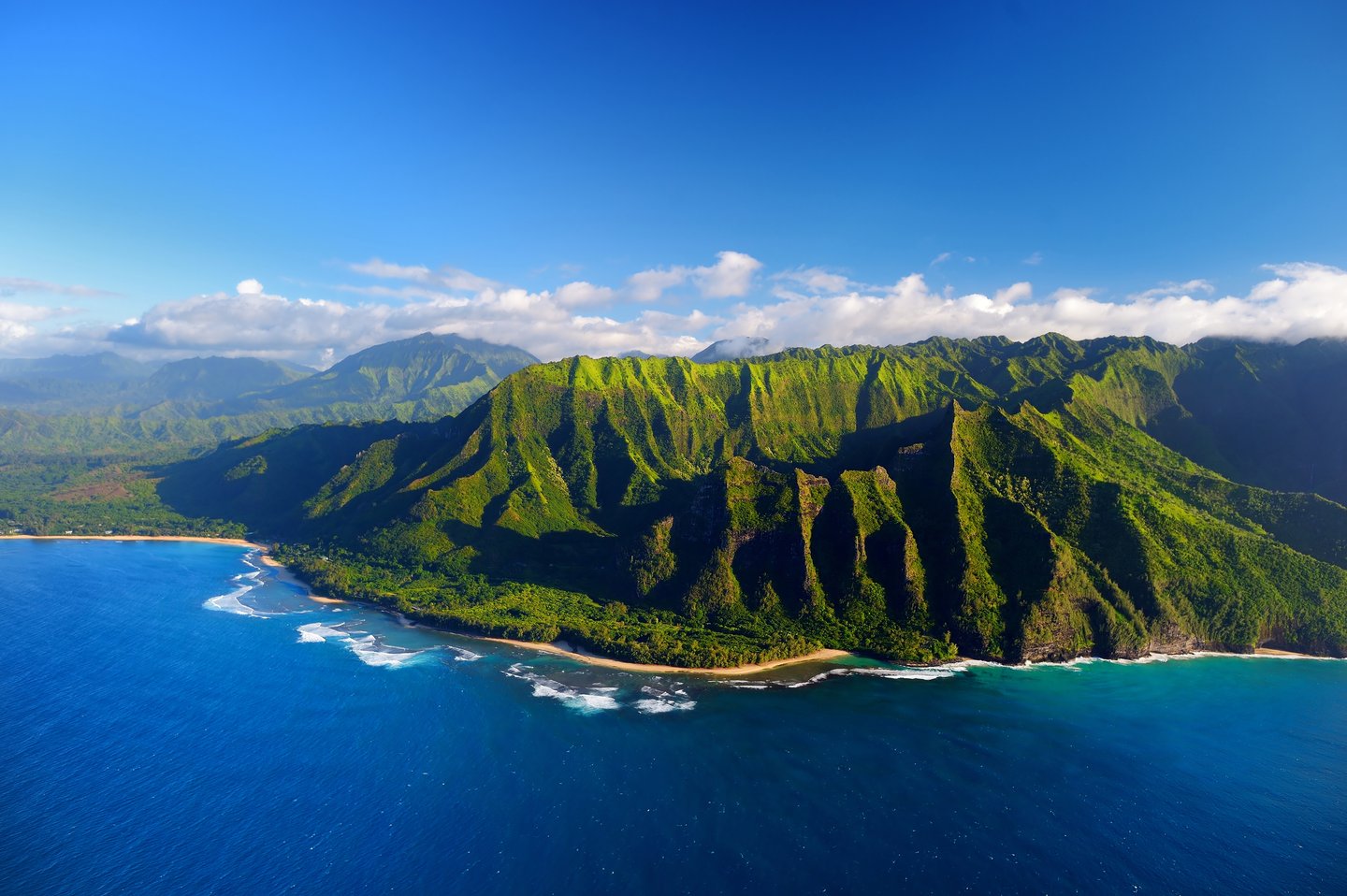 The rugged Na Pali coast in Kauai, Hawaii