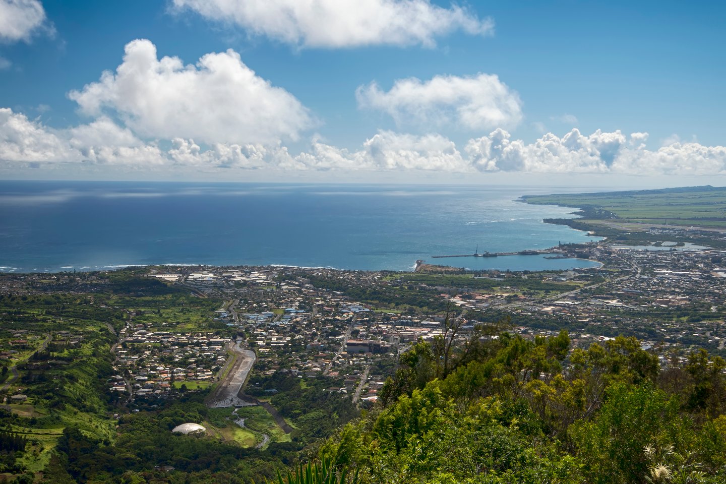 View of Wailuku and Kahului from Iao Valley, Maui