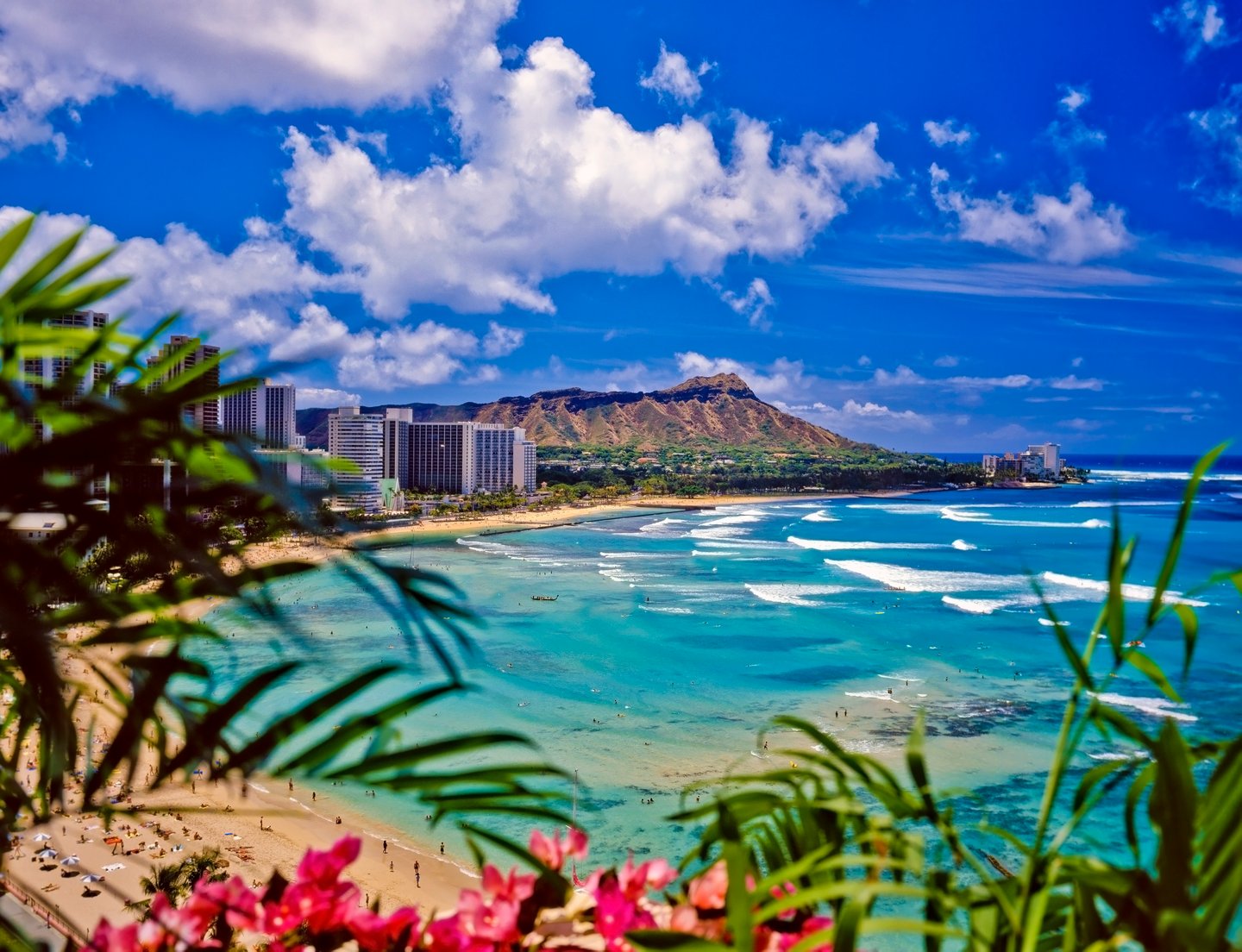 Waikiki Beach and Diamond Head in Oahu, Hawaii
