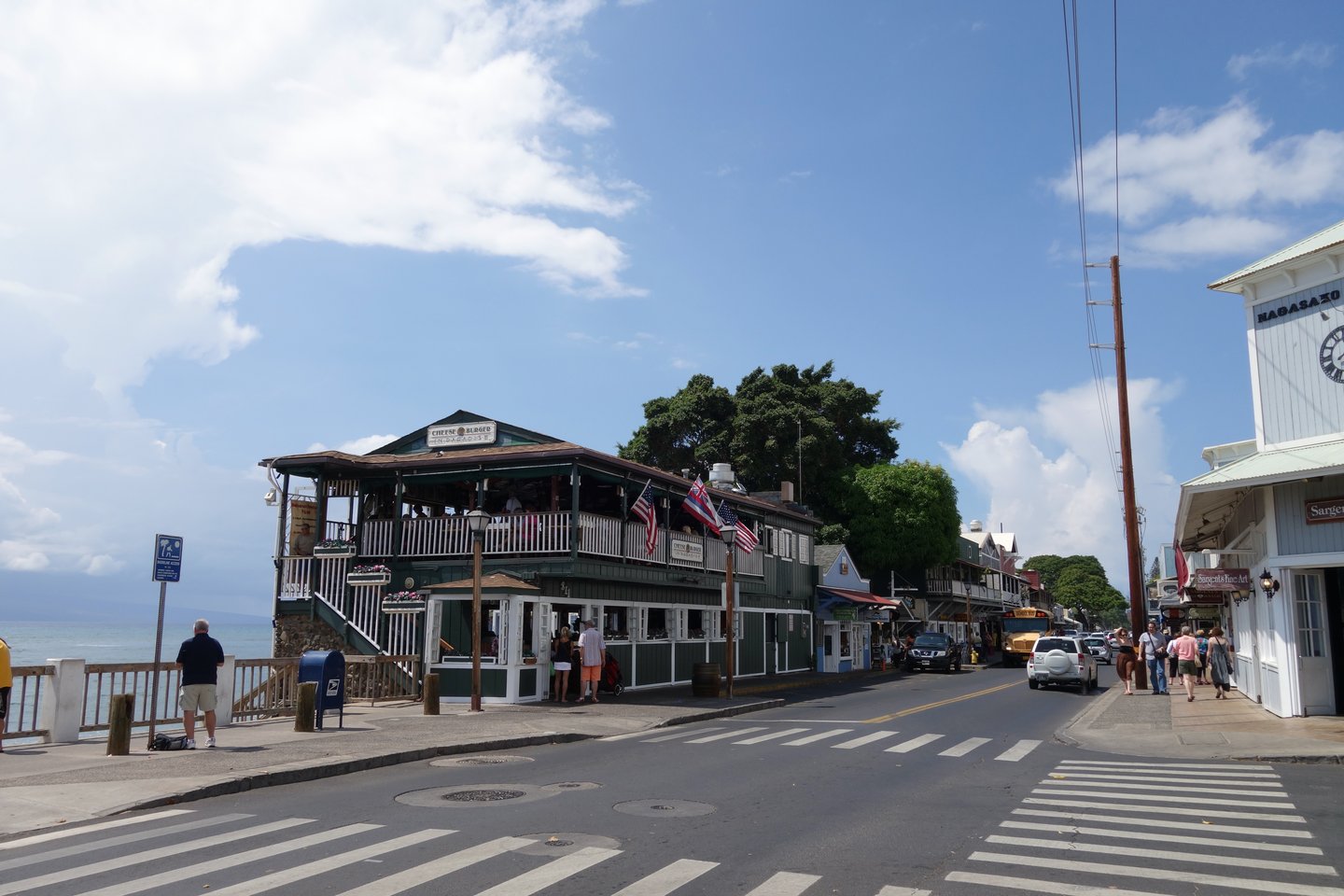 A restaurant on the Lahaina waterfront in Maui, Hawaii