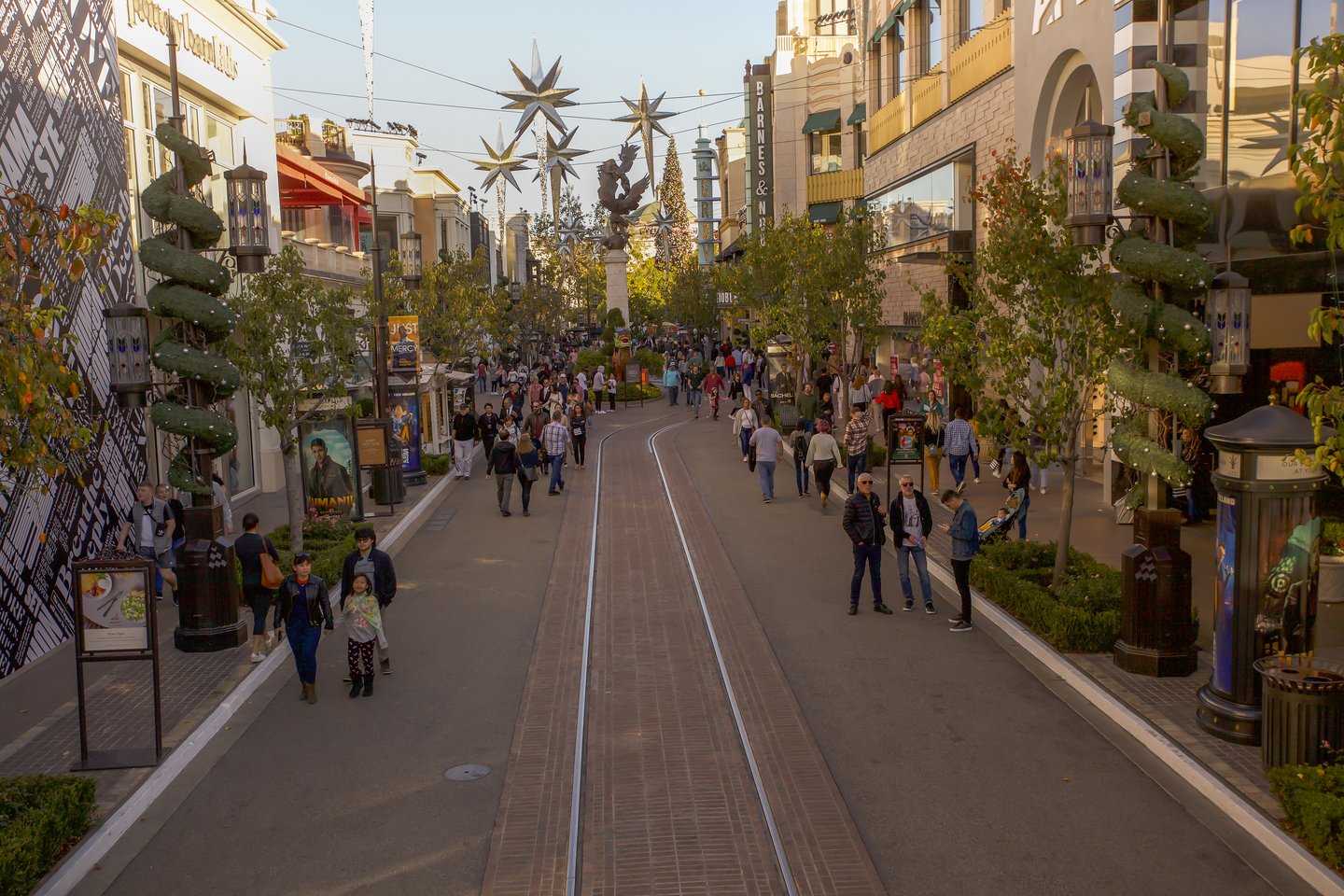 Christmas decorations at the Grove in Los Angeles