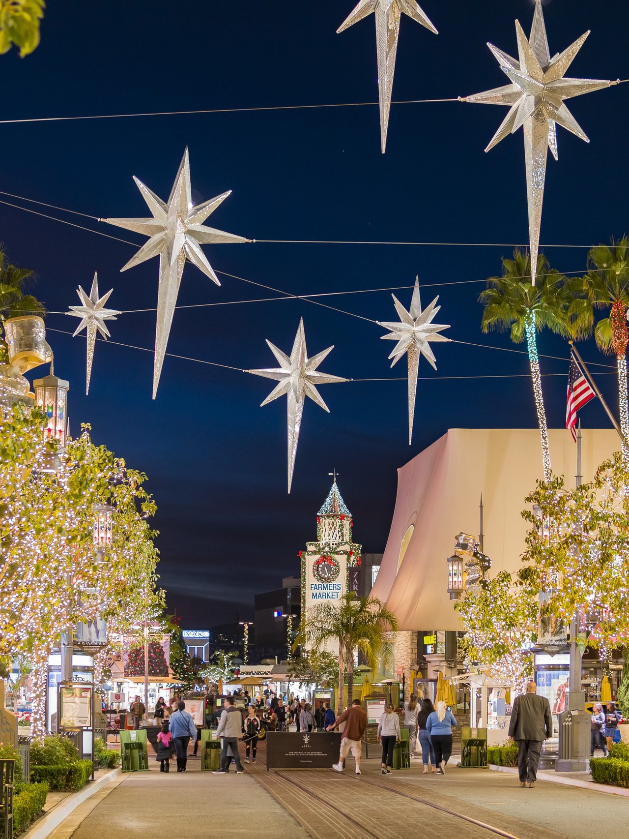 Christmas decorations at the Farmers' Market in Los Angeles