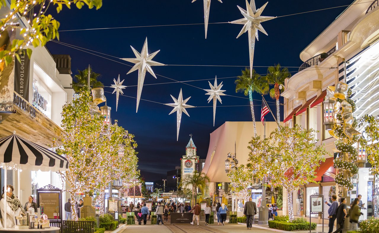 Christmas decorations at the Farmers' Market in Los Angeles