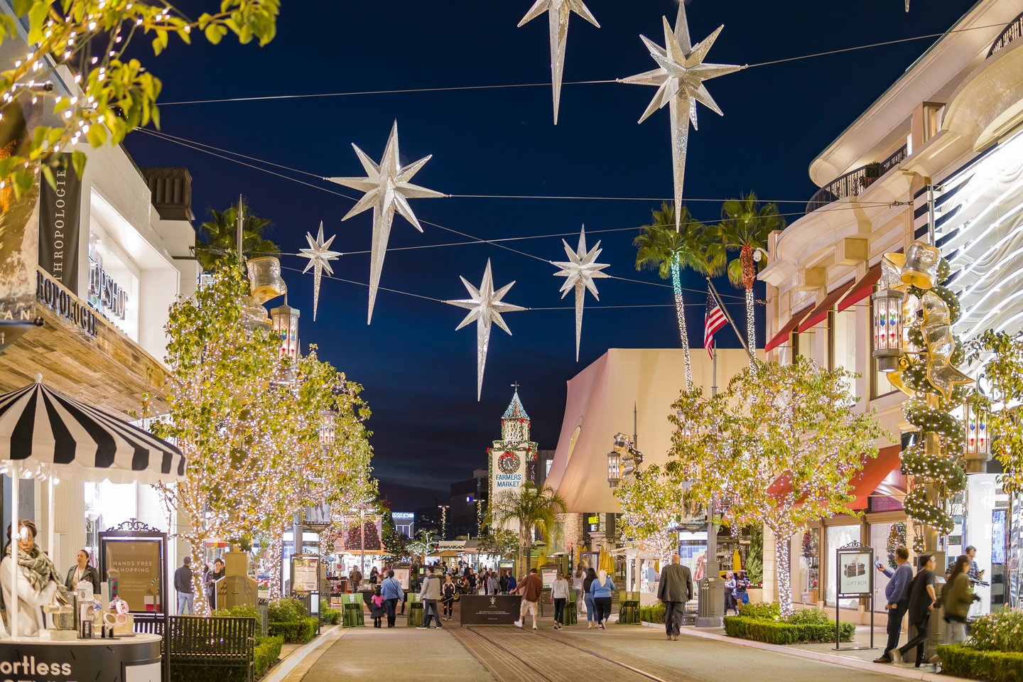 Christmas decorations at the Farmers' Market in Los Angeles