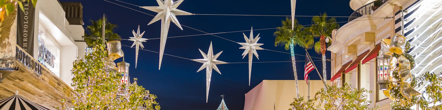 Christmas decorations at the Farmers' Market in Los Angeles
