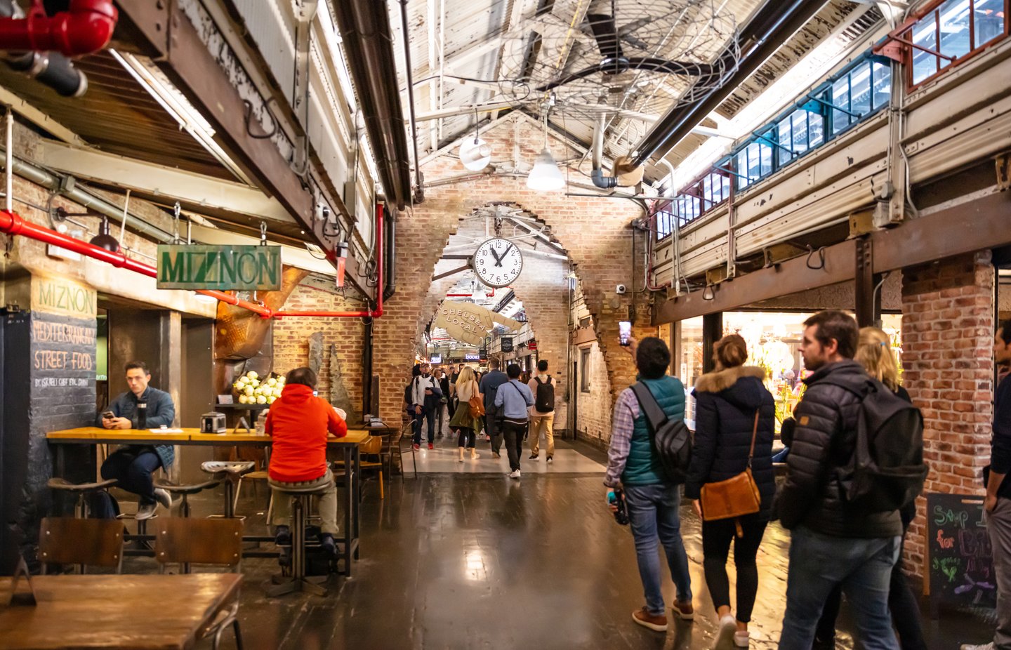 Just inside the entrance of Chelsea Market in NYC