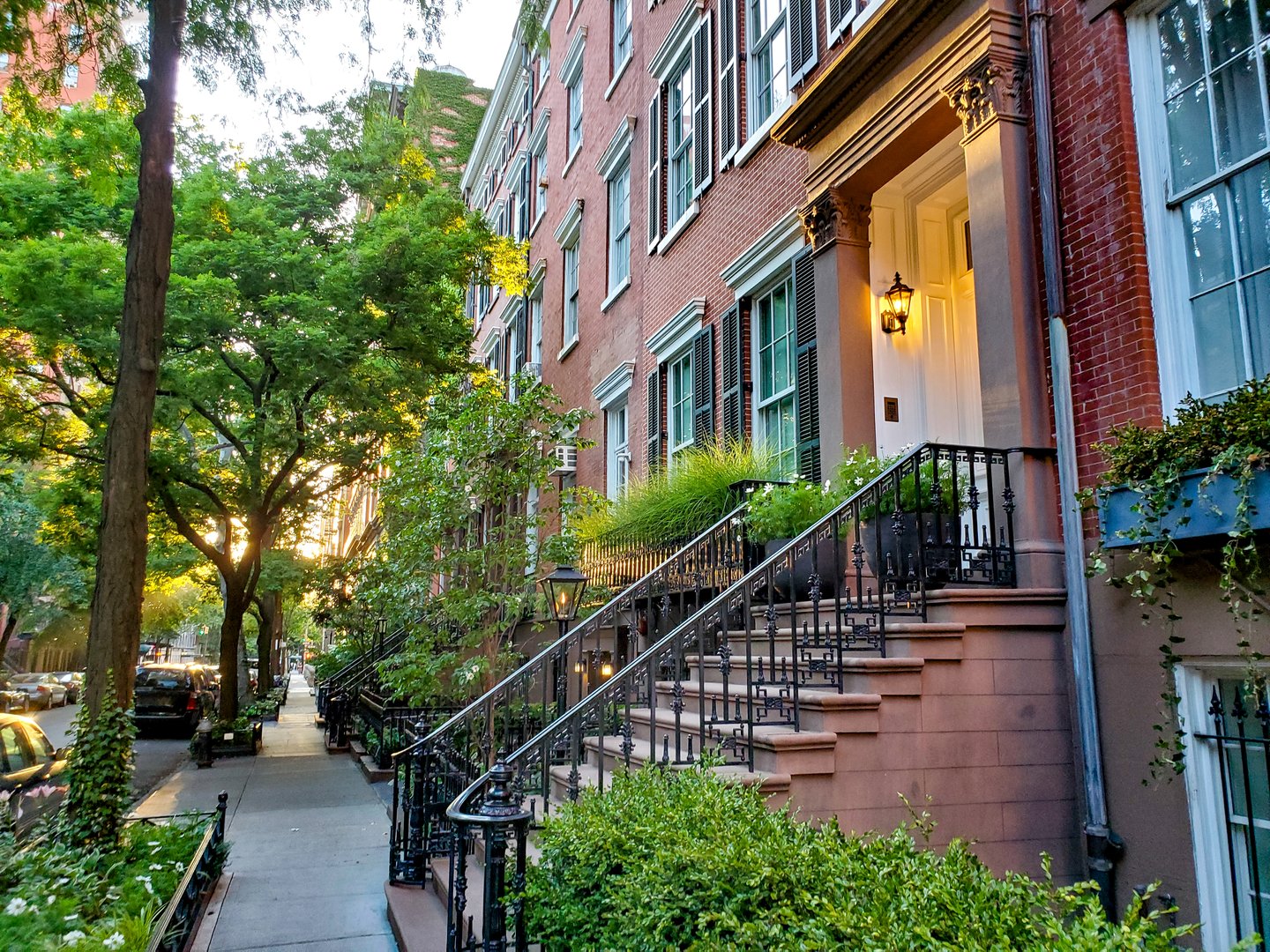 A quiet street in West Village, New York City