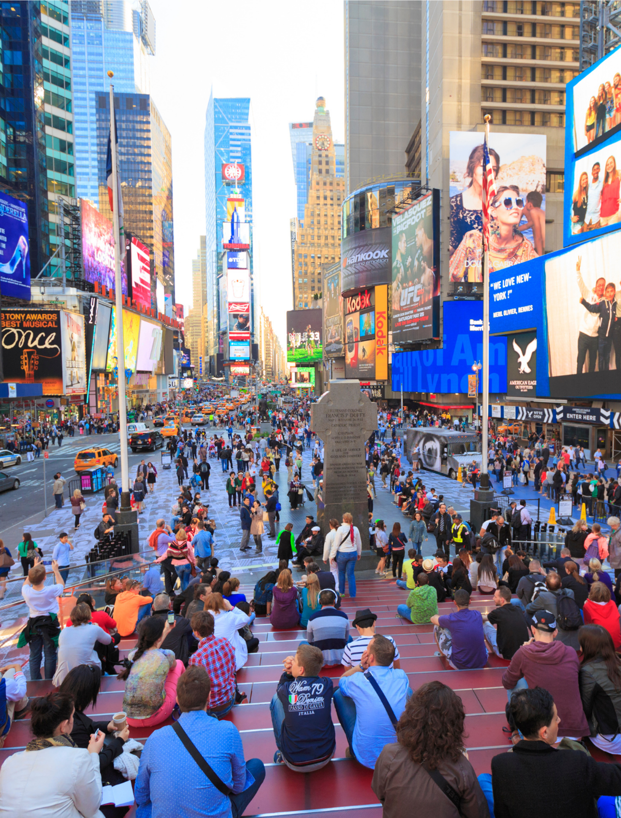 Duffy square in Time Square, New York City
