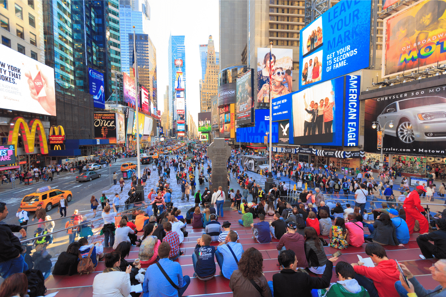 Duffy square in Time Square, New York City
