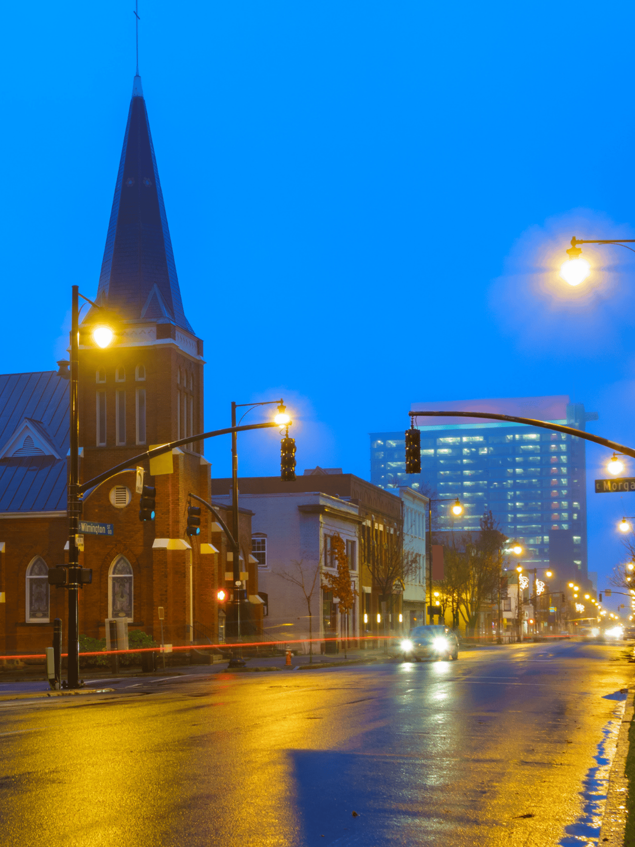 Wilmington Street in Downtown Raleigh, North Carolina, USA