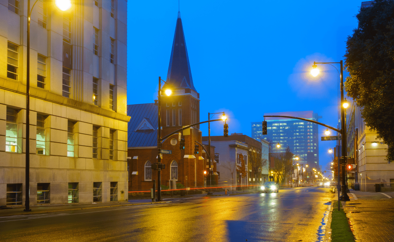 Wilmington Street in Downtown Raleigh, North Carolina, USA