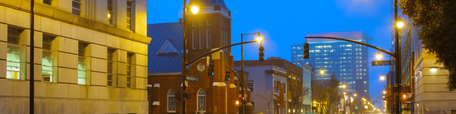 Wilmington Street in Downtown Raleigh, North Carolina, USA