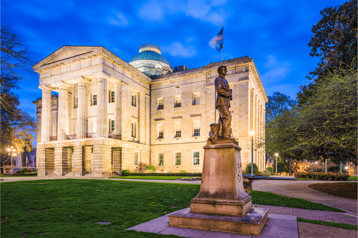 Raleigh, North Carolina, USA State Capitol Building.