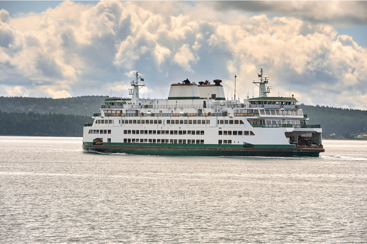 A ferry crossing Puget Sound