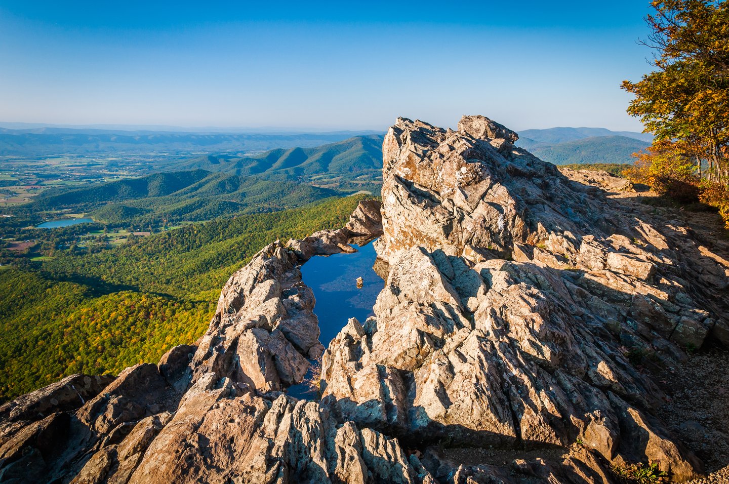 View of the Blue Ridge Mountains and Shenandoah Valley from Little Stony Man