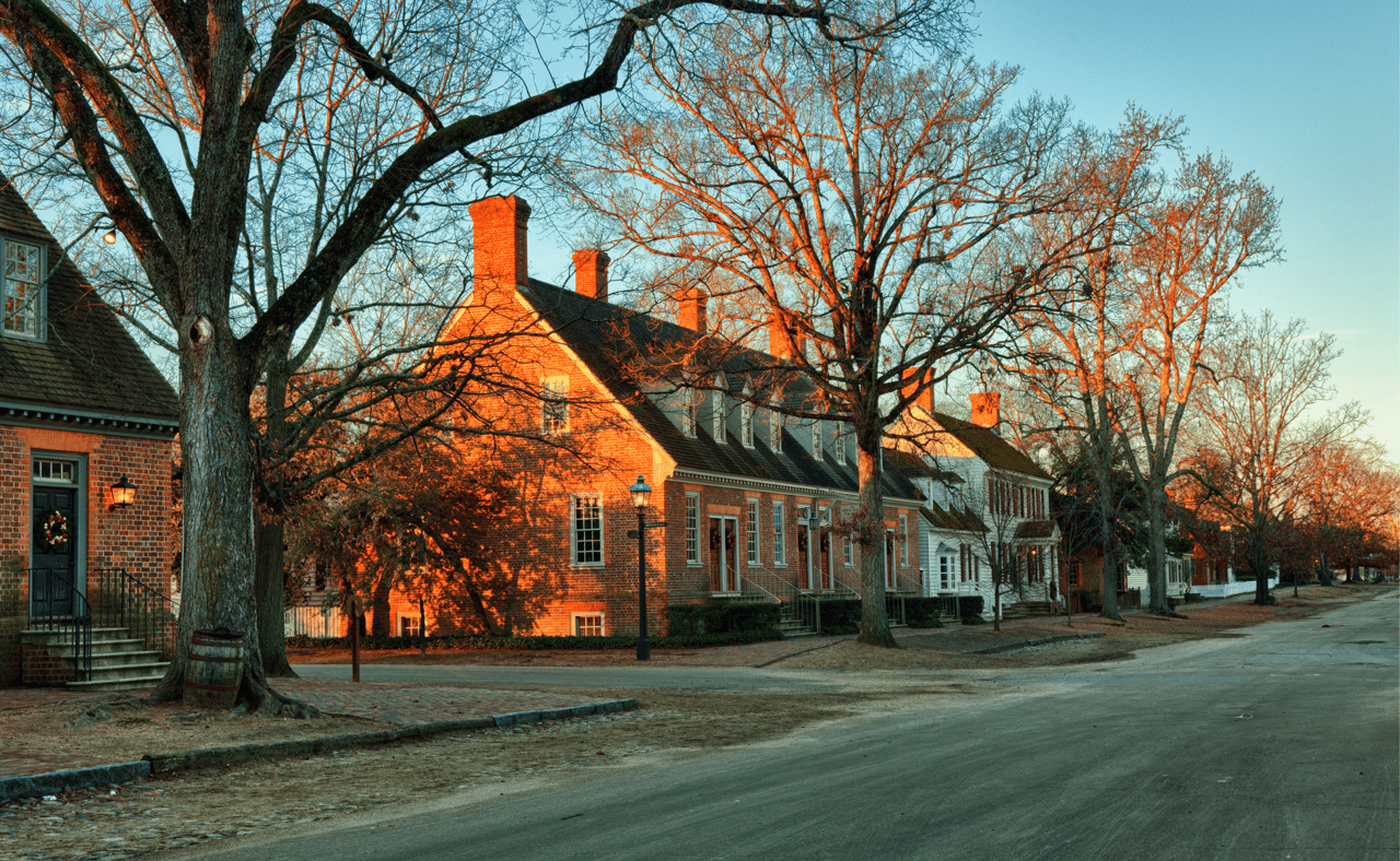 Old houses in Colonial Williamsburg