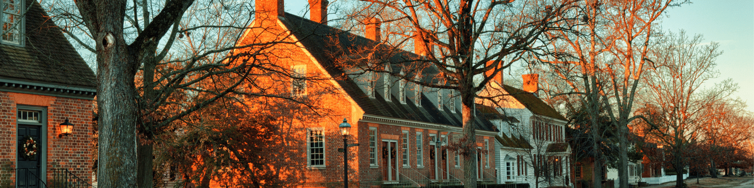 Old houses in Colonial Williamsburg