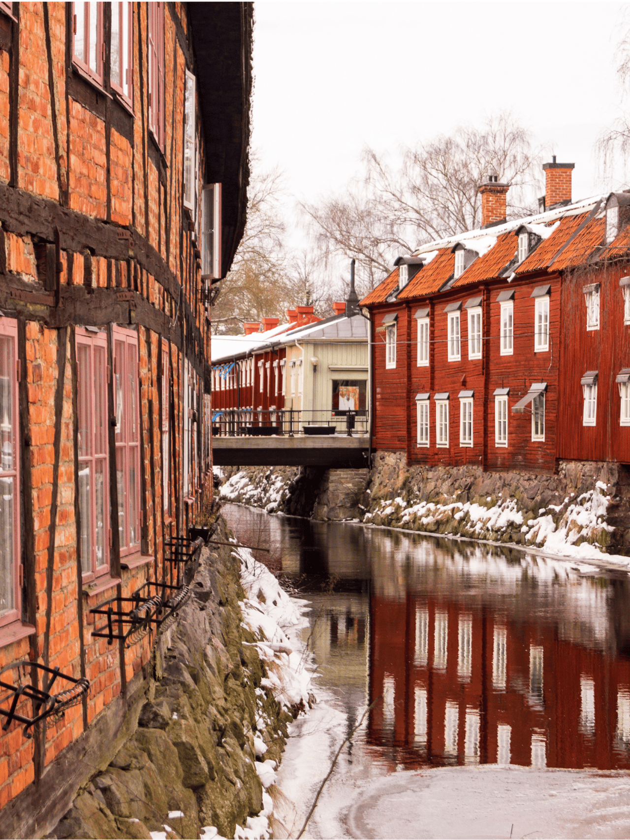 Vasteras old town in winter