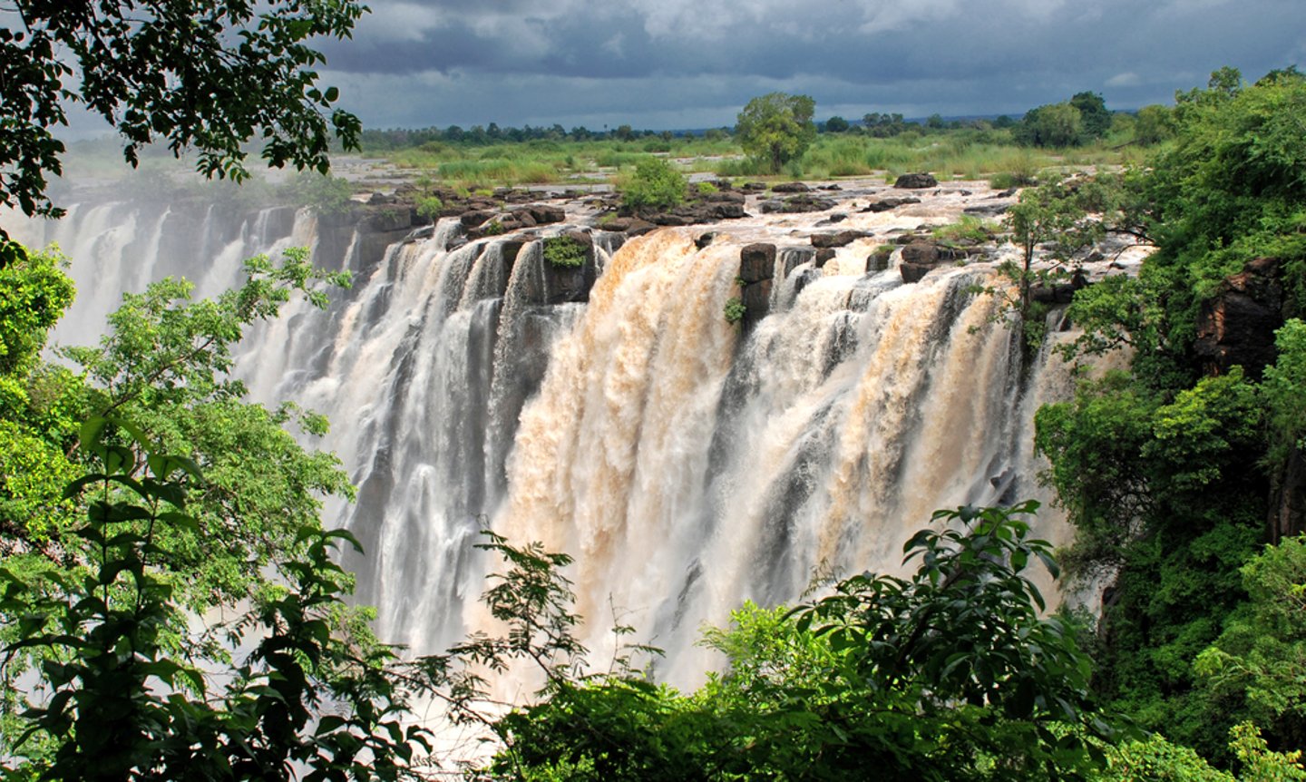 The Chishimba Falls in Zambia from above