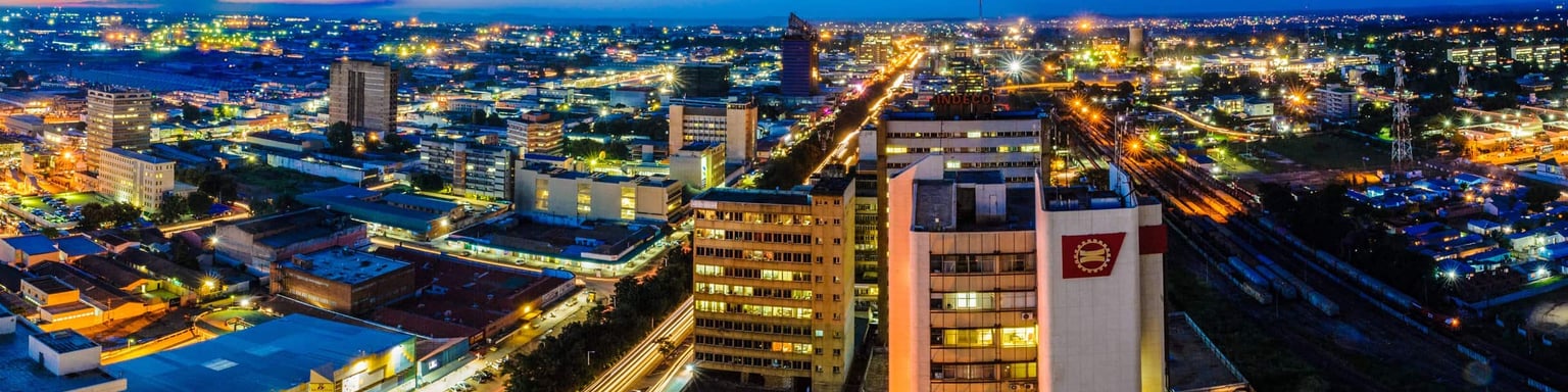 Lusaka skyline at night