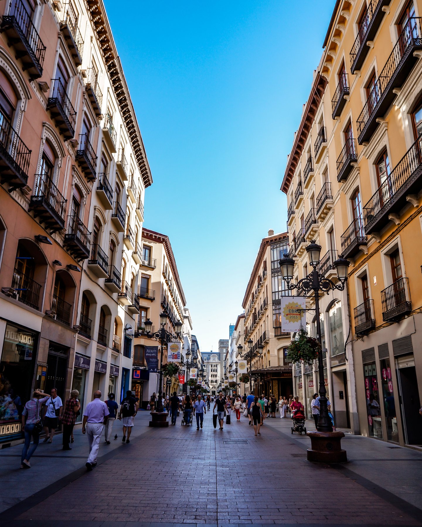 Walking down the street in Zaragoza