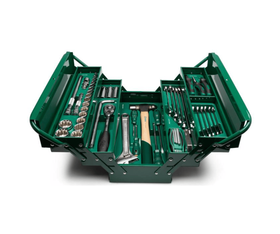 SATA - 70 Pc 1/2" Drive 12 Point Metric Cantilever Tool Box and Tray Set - ST95104A70