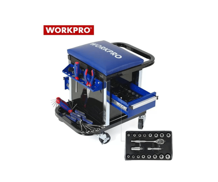 WORKPRO - Roller Seat with Tool 136Pcs - W009039