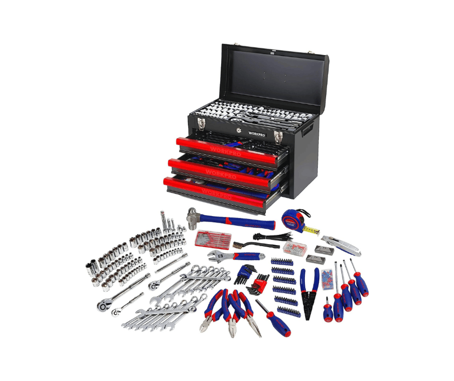 WORKPRO - Tool Box With Handle Tool Set 408 Pcs - W009044