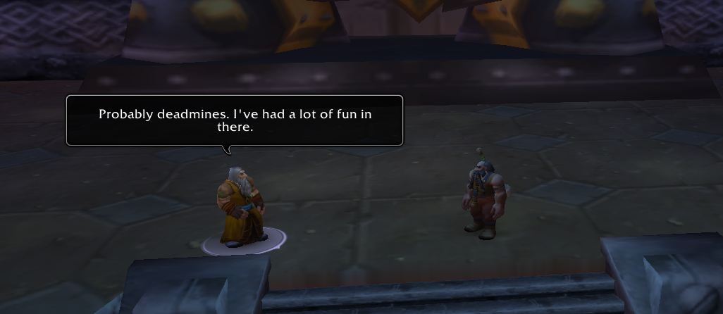 Ahab Thunder sharing his fondness for the Deadmines