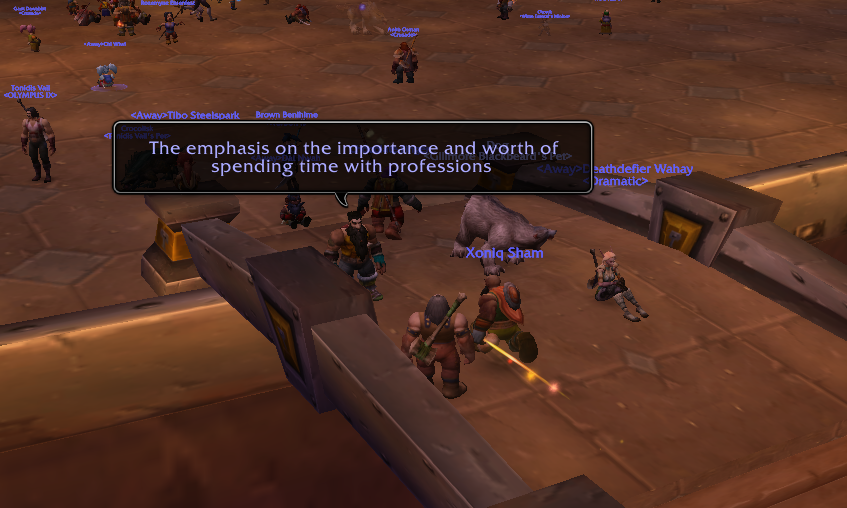 Gillmore Blackbeard discussing the enhanced value and worth of trade skills and crafting