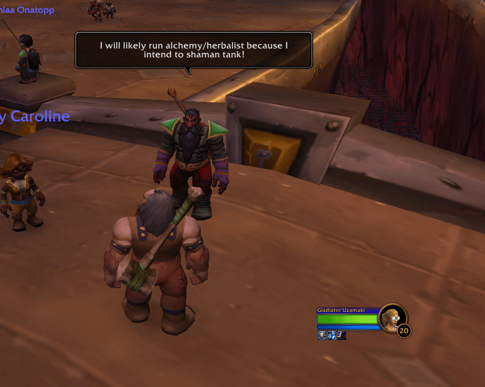 Softrock Lighthammer detailing his Alchemy and Herbalism plans for Shaman tanking