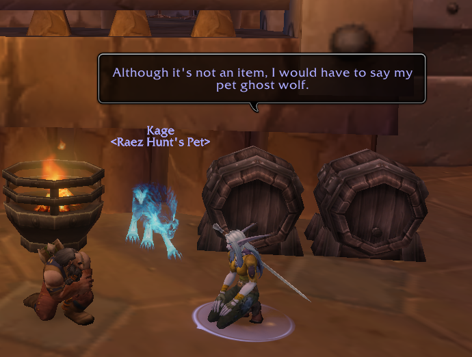 Raez Hunt celebrating her trusty wolf companion