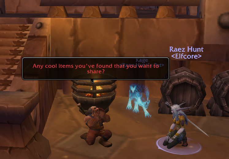 Barnaby asking Raez Hunt about unique items and notable finds