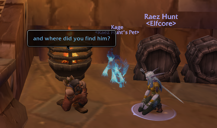 Raez Hunt showing off her wolf companion