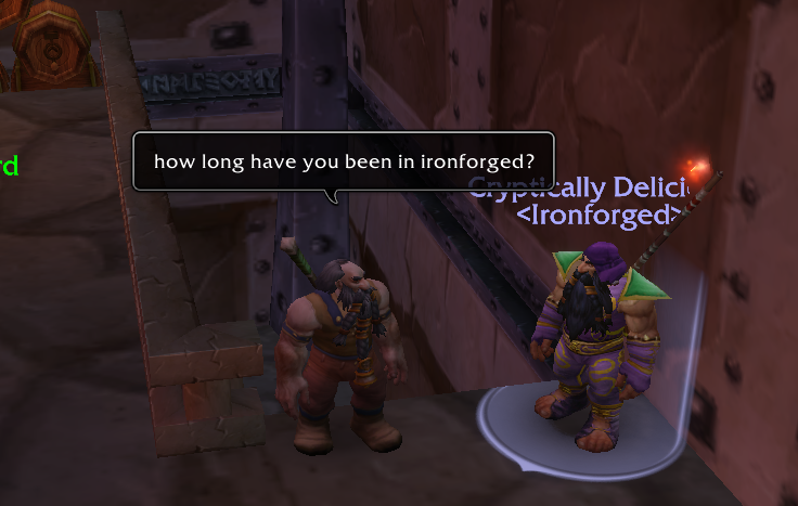 Dwarves strapping on bucklers and double-checking axes by the bar.