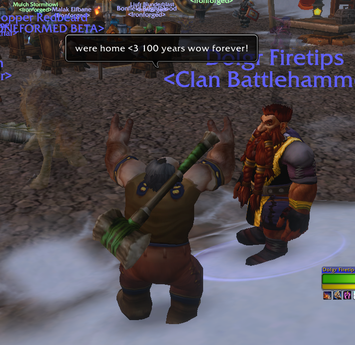 The column starts its downhill trek toward the Loch Modan gate!