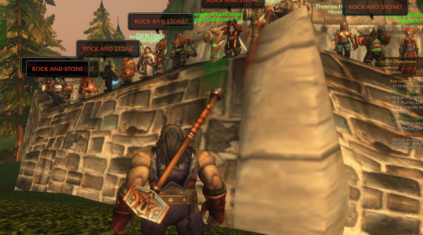 Holding the line during an enemy counter-push across the road.