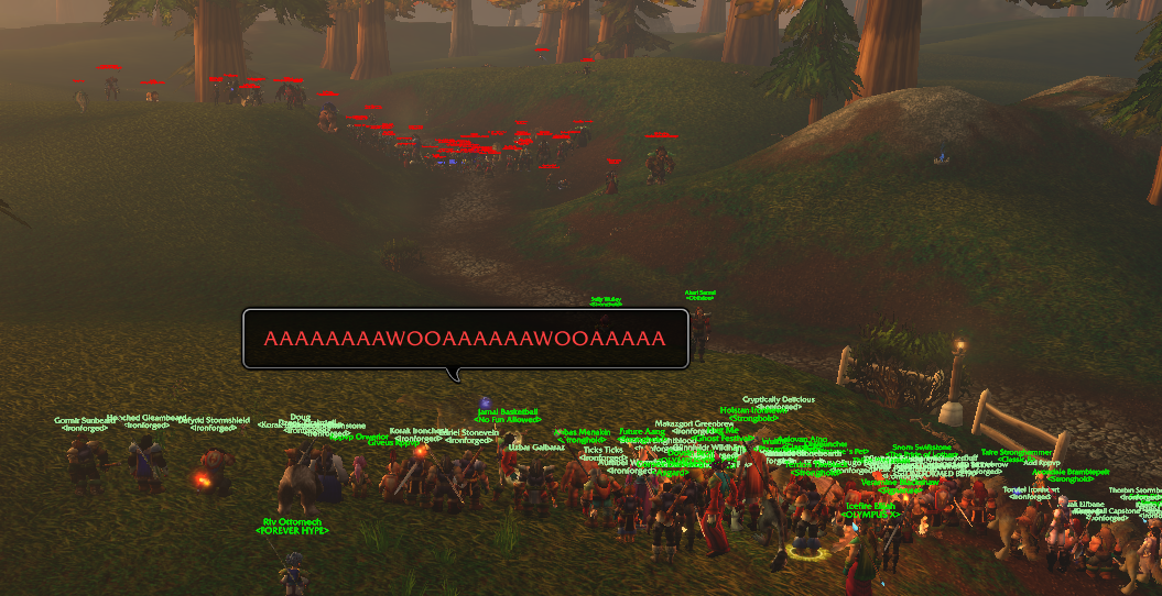Chanting for RP-PvP rulesets in general chat as morale stays high.