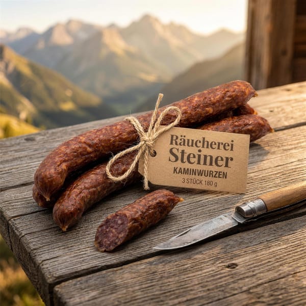Kaminwurzen Steiner auf der Alm