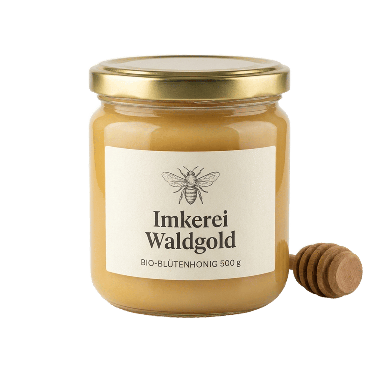 Bio-Blütenhonig, 500 g Glas - Imkerei Waldgold