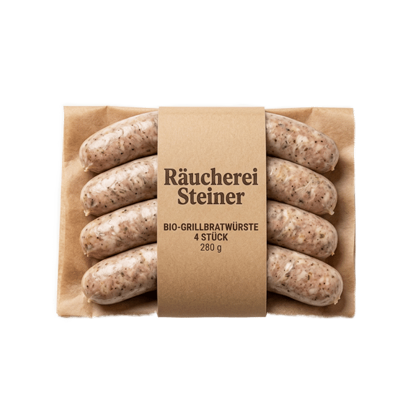 Bio-Grillbratwürste - Räucherei Steiner