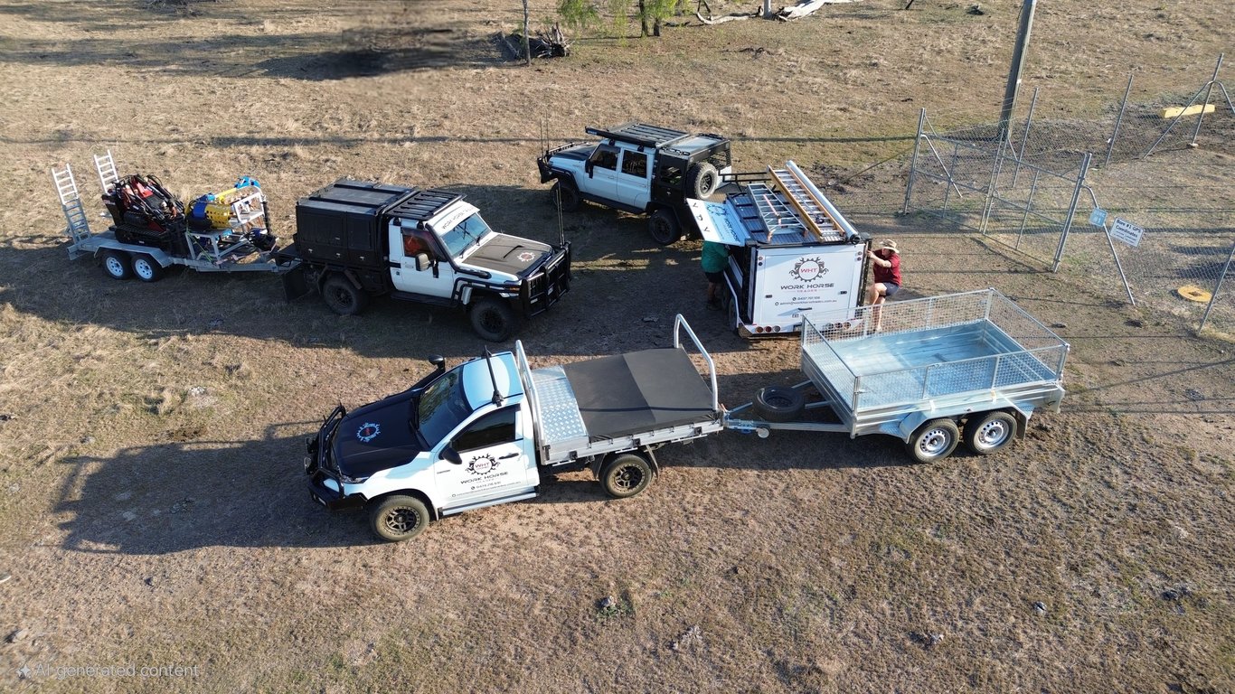 Work Horse Trades Fleet - Professional aerial view