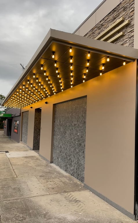 Commercial String Lighting Installation