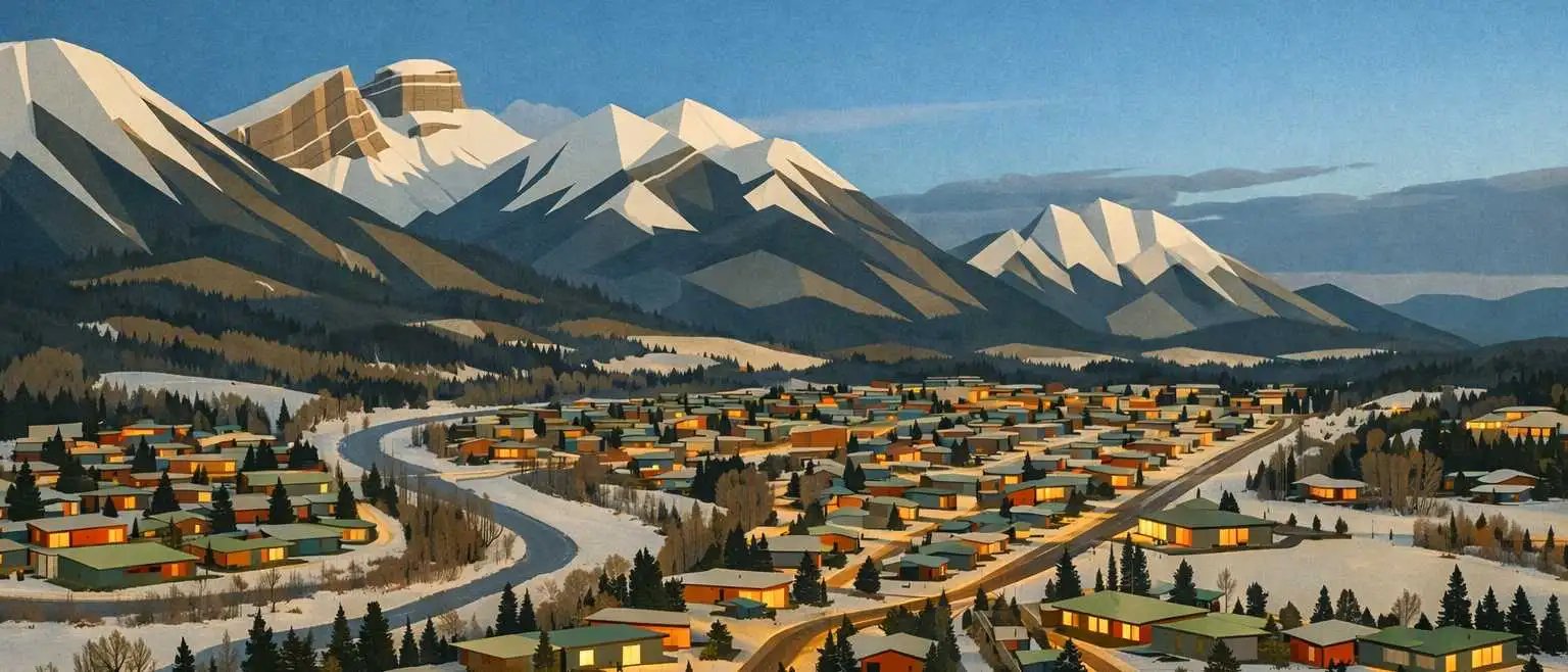 Fernie mountain town and ski hill