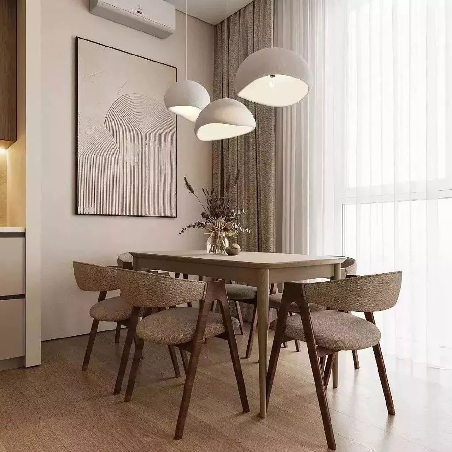 Elegant dining room with minimalist decor