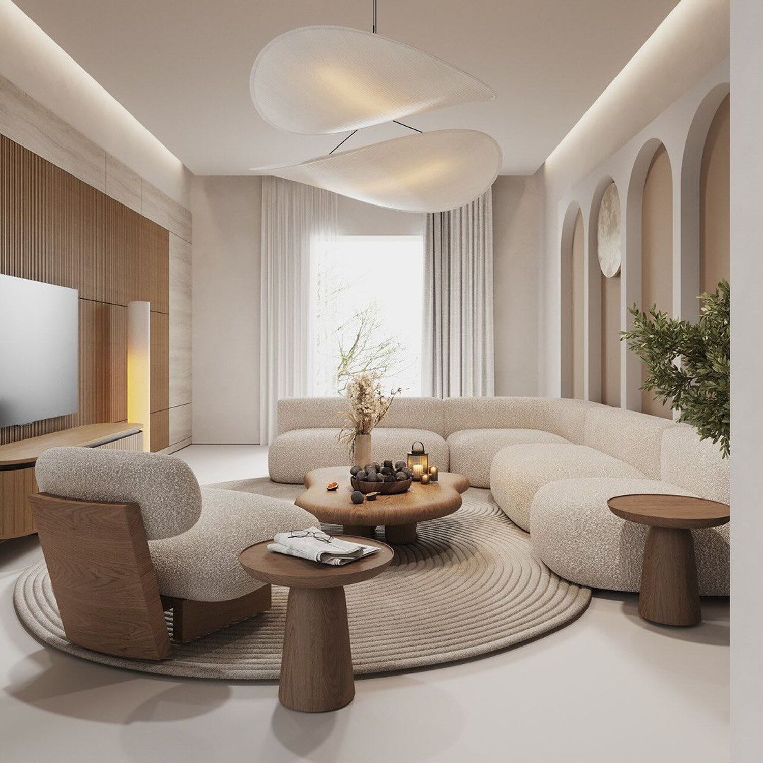 Stylish modern living room designed with comfort in mind