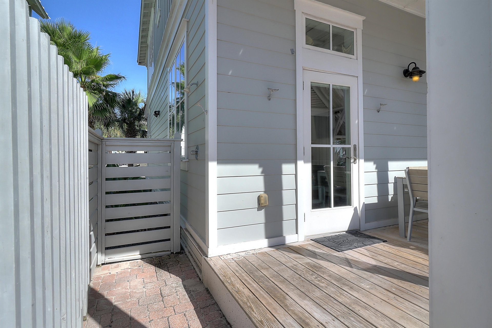 Exterior Shower near Back Porch