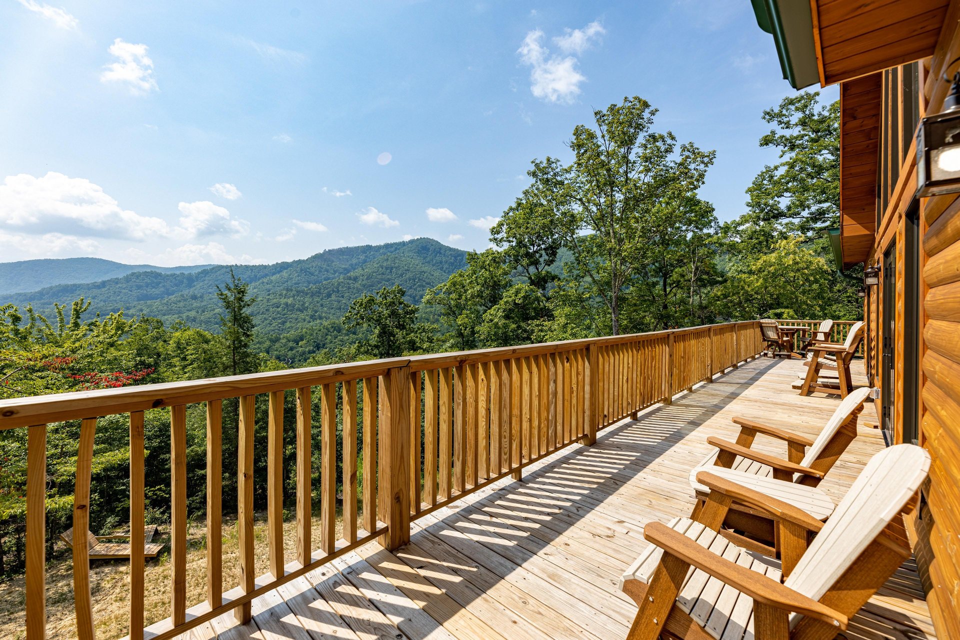 Adirondack chairs at Js Hideaway, a 4 bedroom cabin rental located in Pigeon Forge